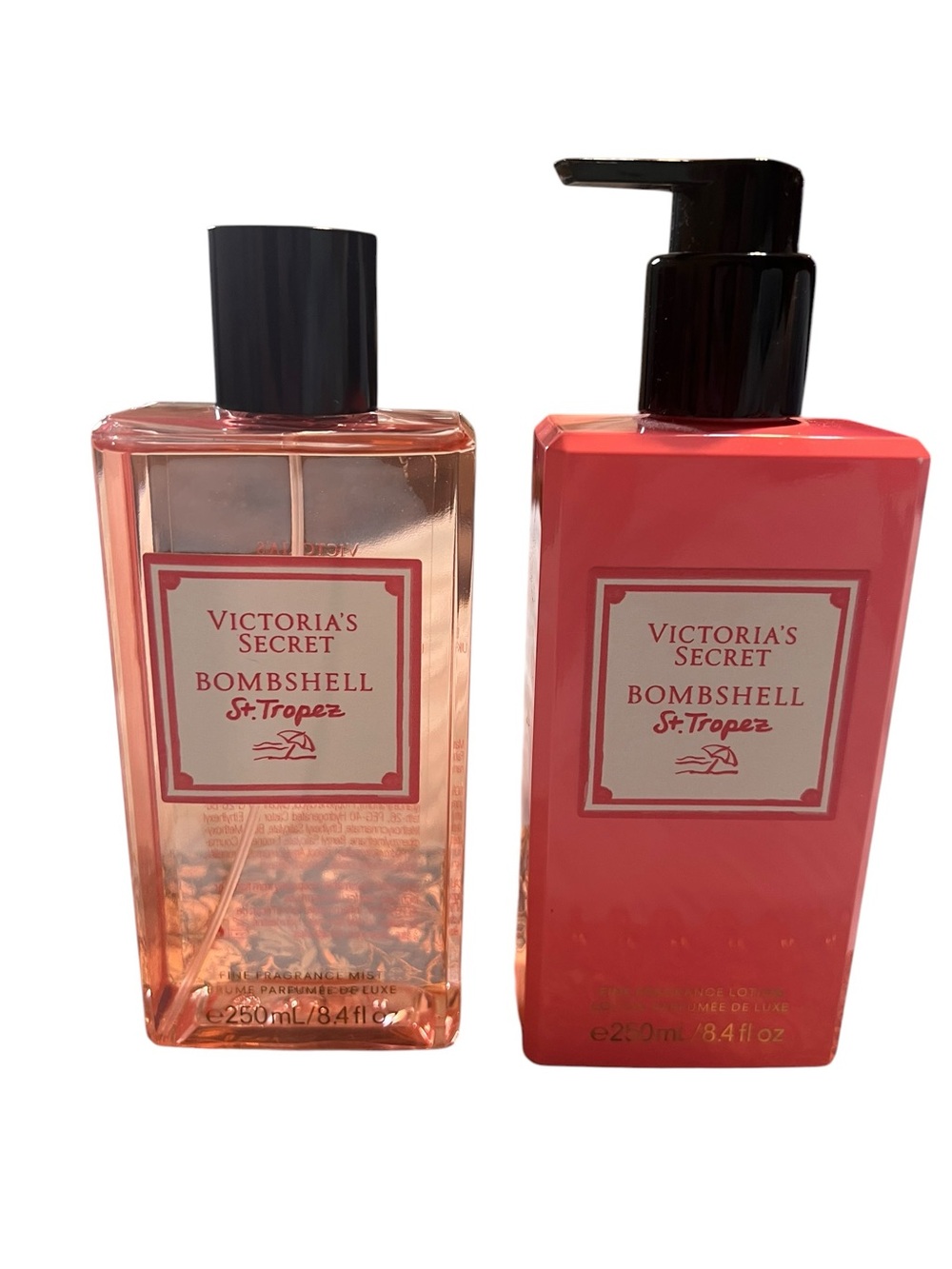 Victoria's Secret Bombshell St. Tropez Mist & Lotion -8.4 fl oz each
